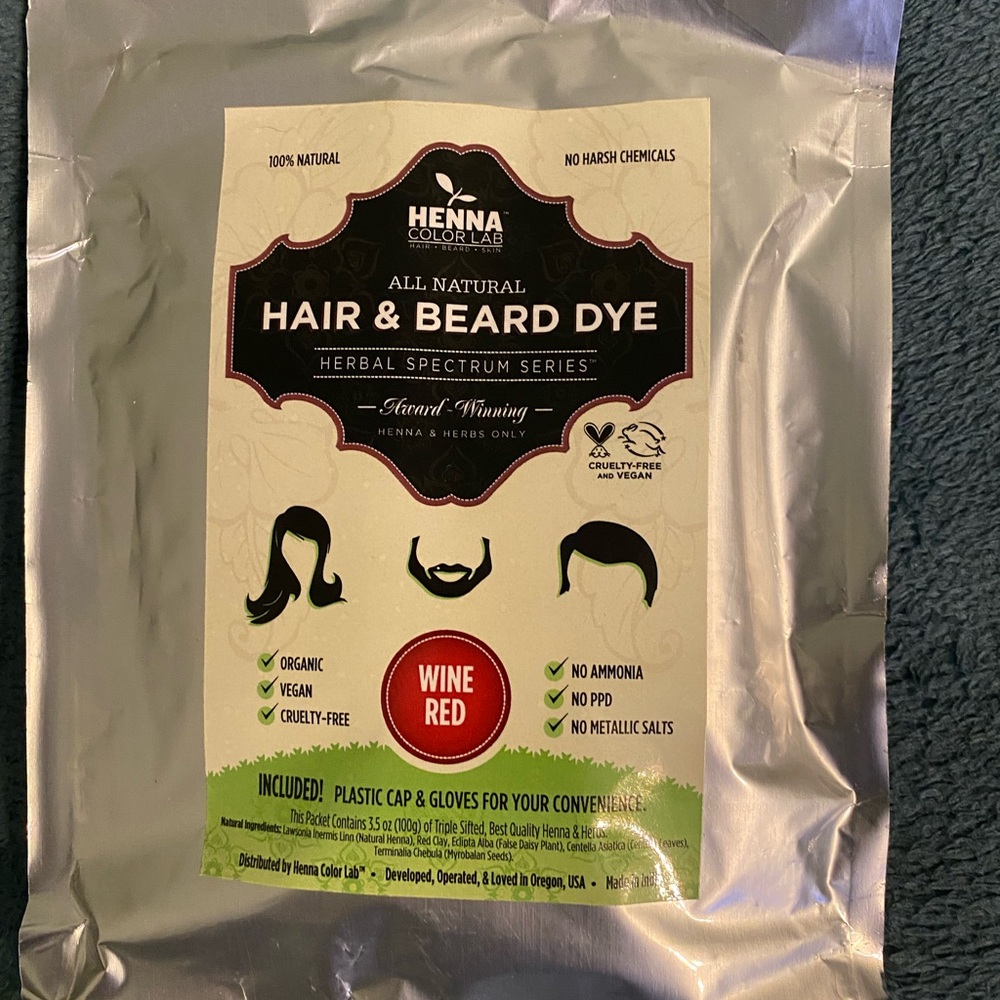 Henna Color Lab Hair & Beard Dye - Wine Red